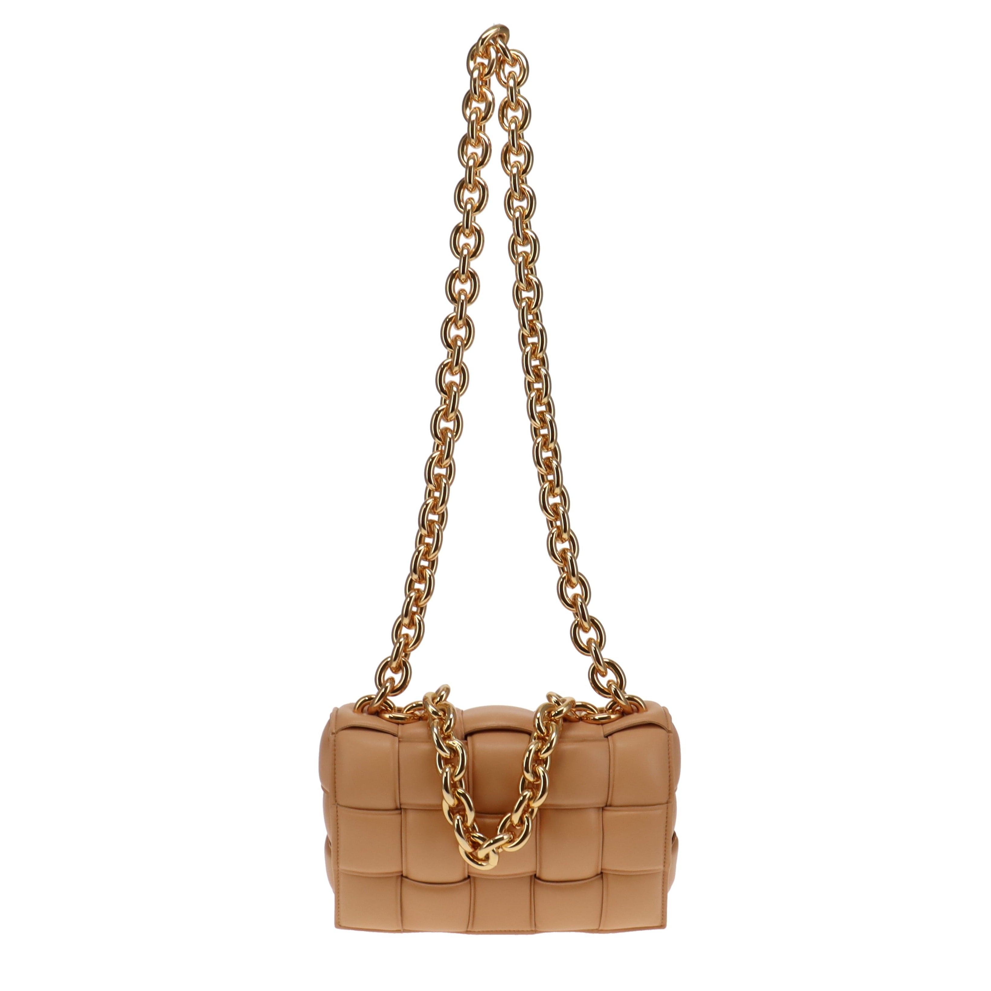 Bottega Veneta Almond Leather Padded Chain Cassette