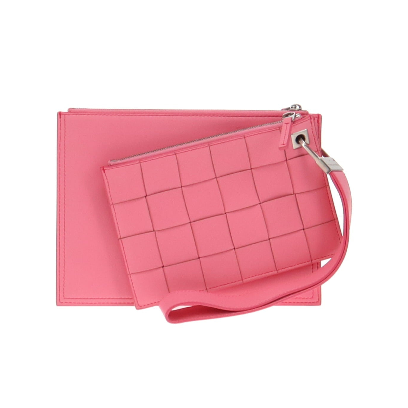 Bottega Veneta Maxi Intrecciato Pouch Rosa