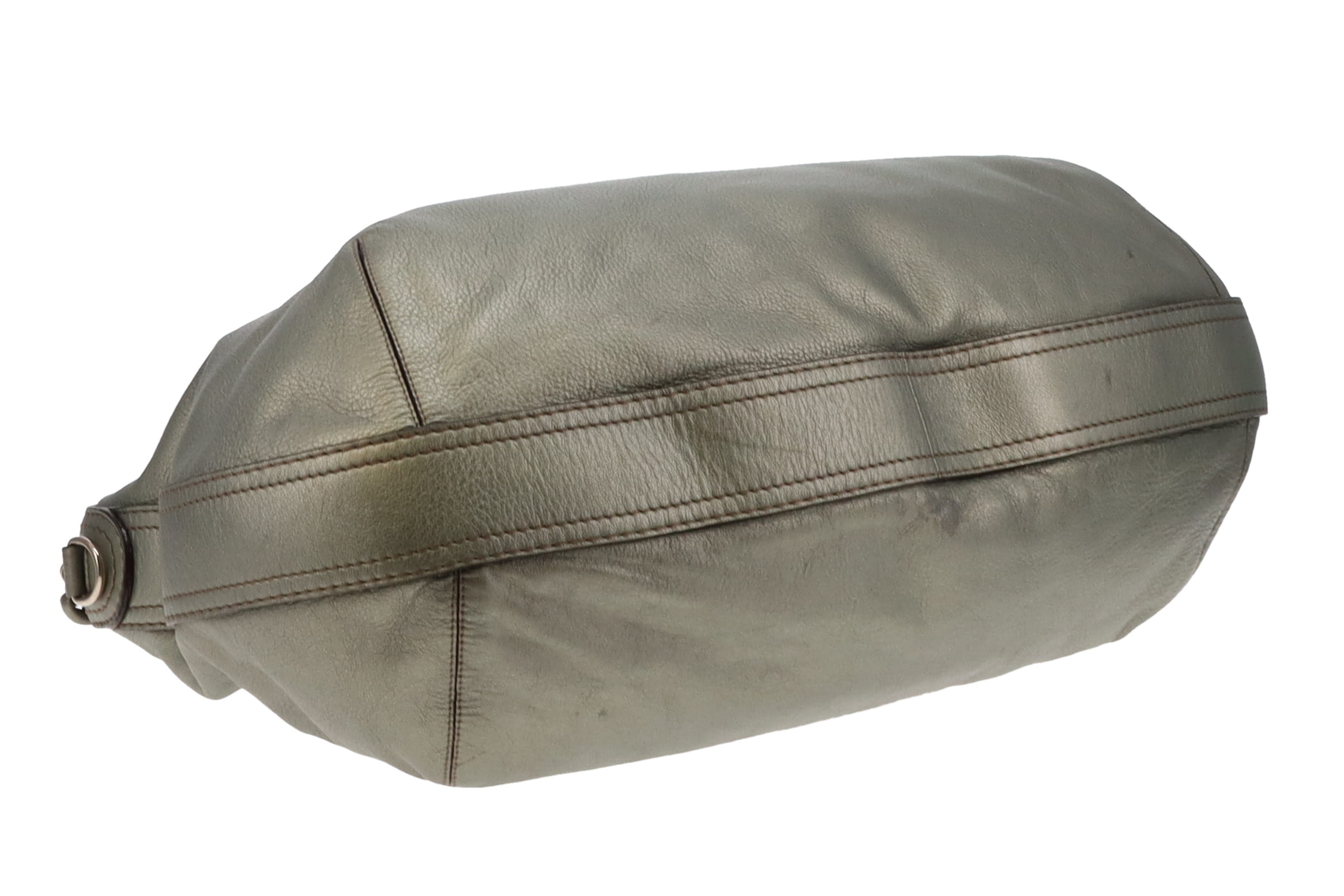 Loewe Metallic Green Leather Fiesta Hobo