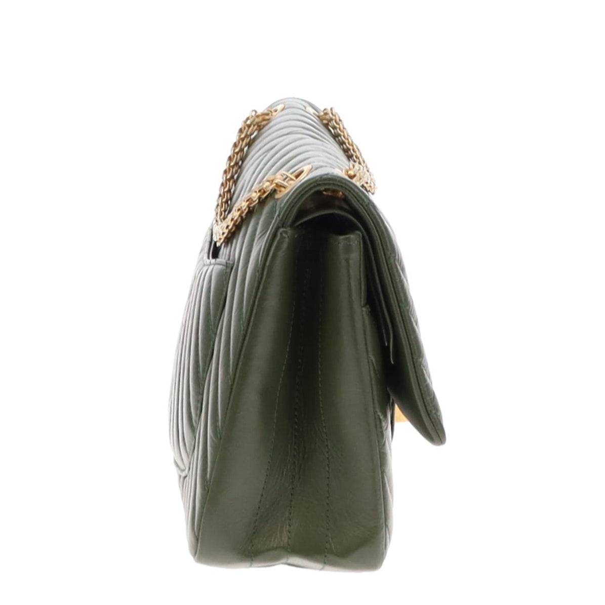 Chanel Chevron Reissue 2.55 Green With Gold Hardware 226