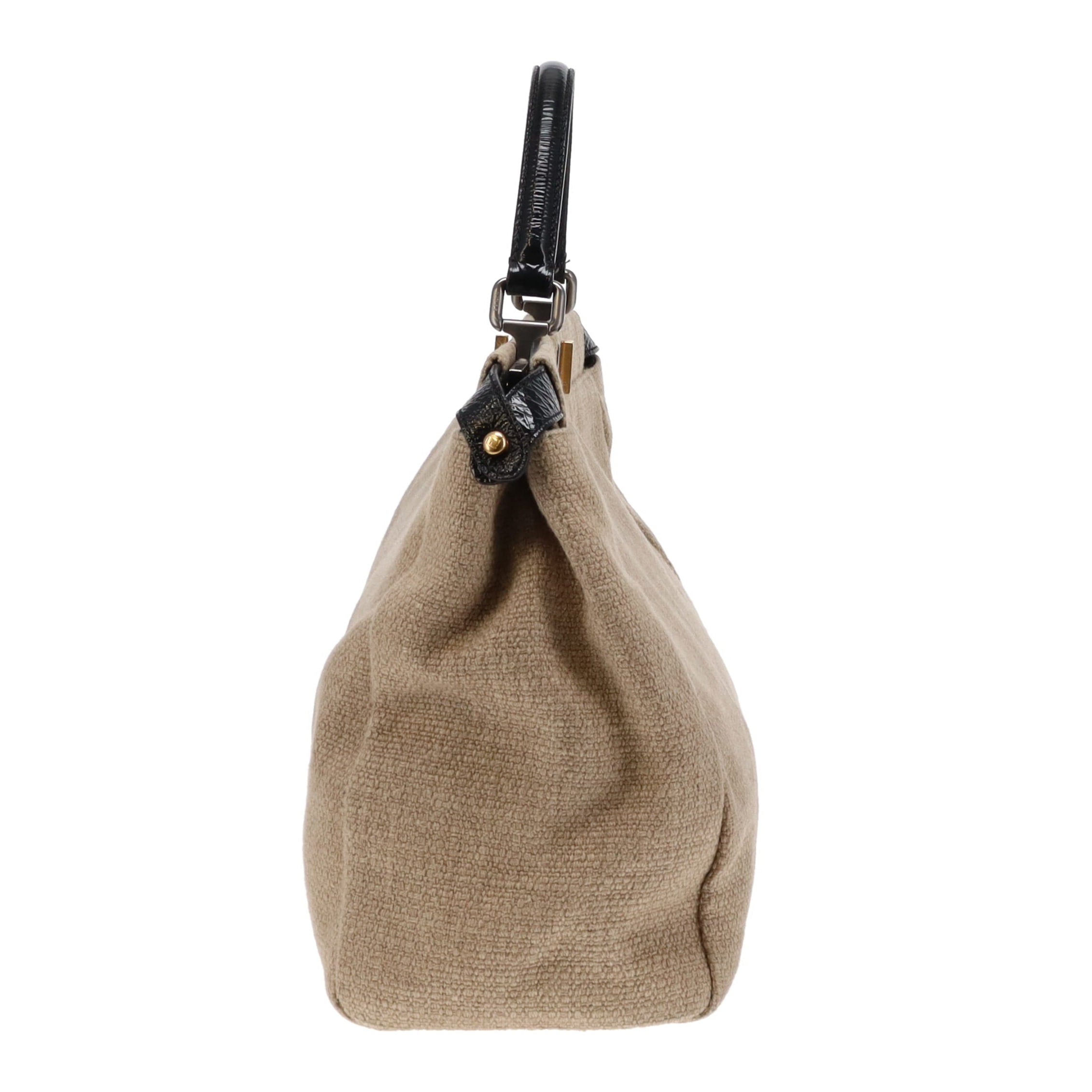 Fendi Canvas Peekaboo Tote Brown