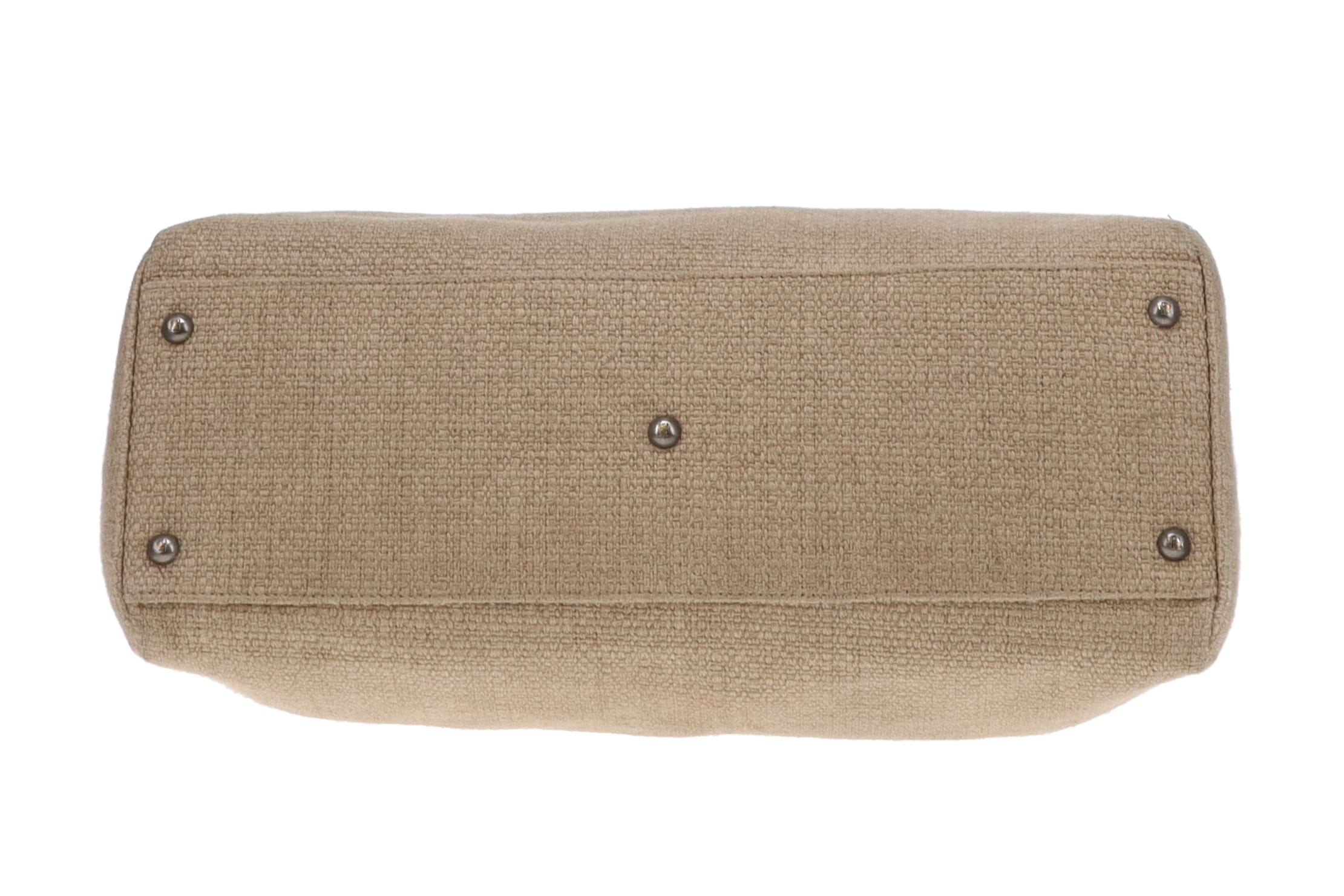 Fendi Canvas Peekaboo Tote Brown