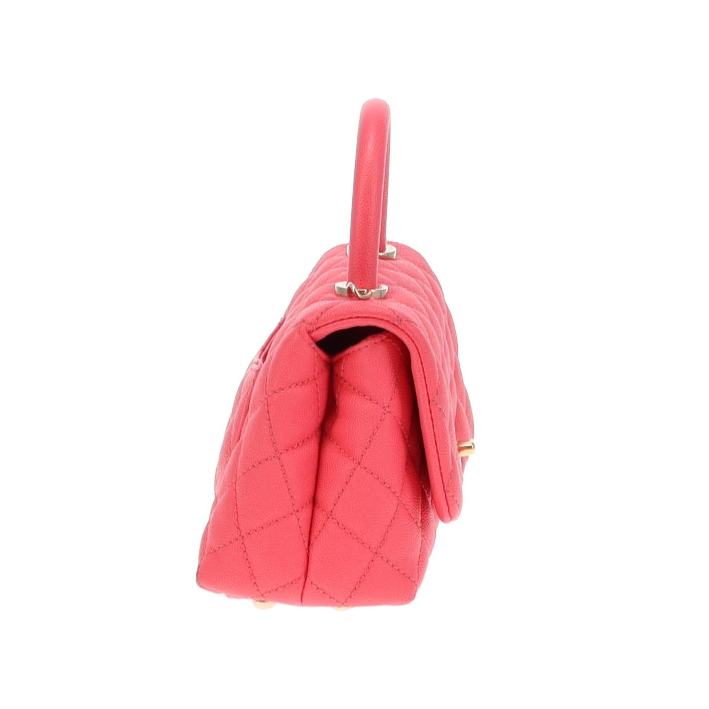 Chanel Hot Pink Caviar Mini Coco Handle 2020
