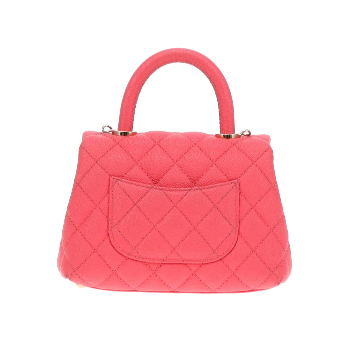 Chanel Hot Pink Caviar Mini Coco Handle 2020