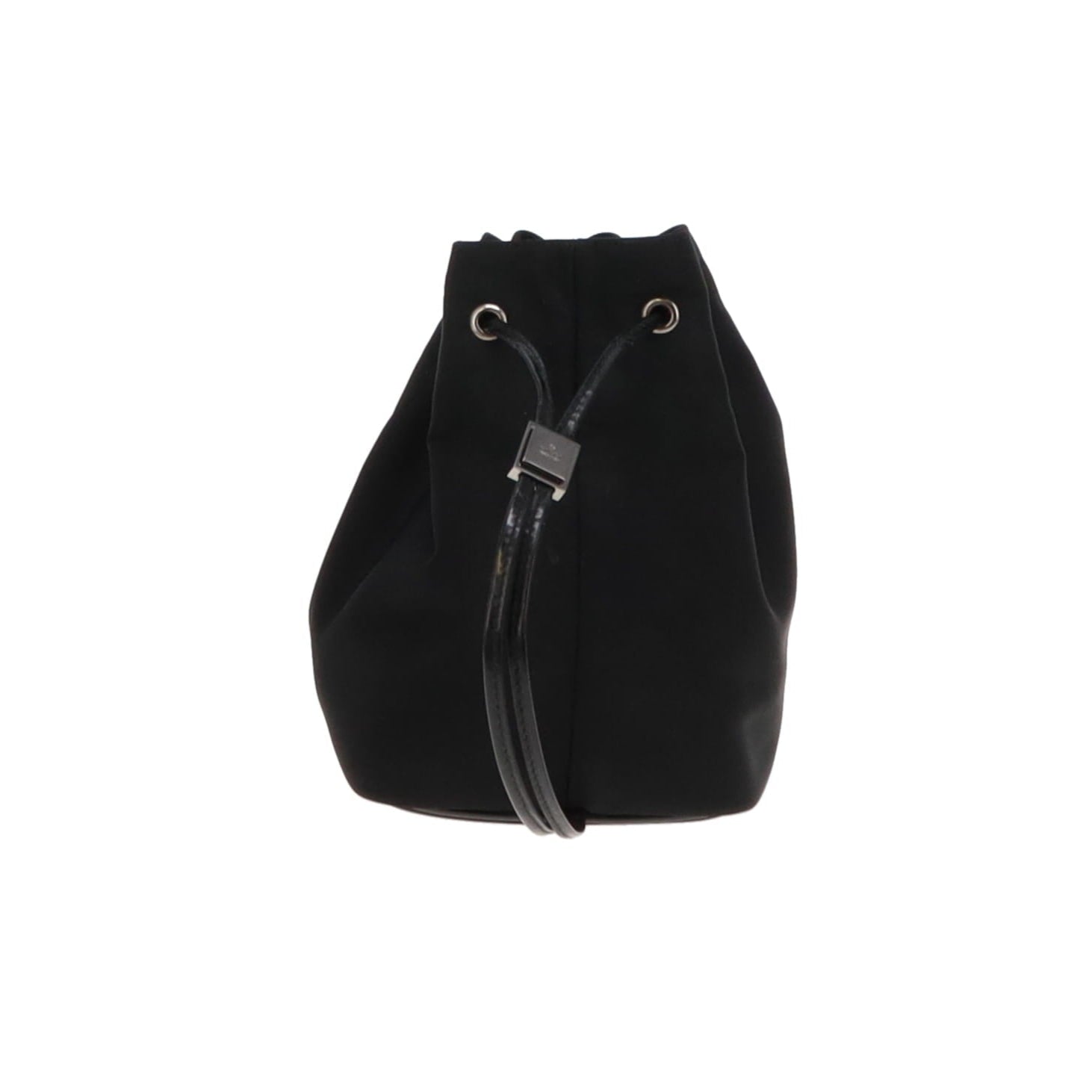 Gucci Black Vintage Canvas Drawstring Pouch