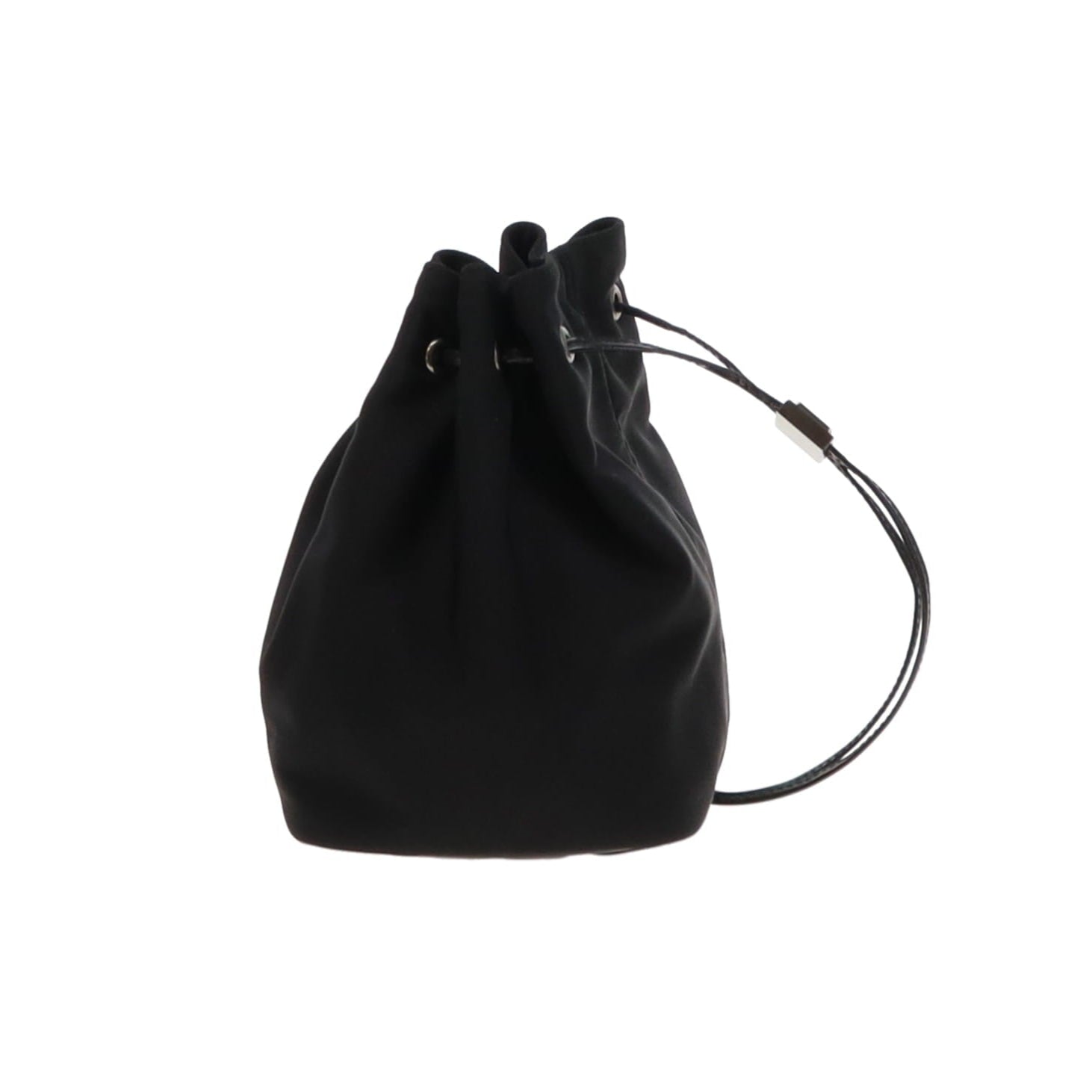 Gucci Black Vintage Canvas Drawstring Pouch
