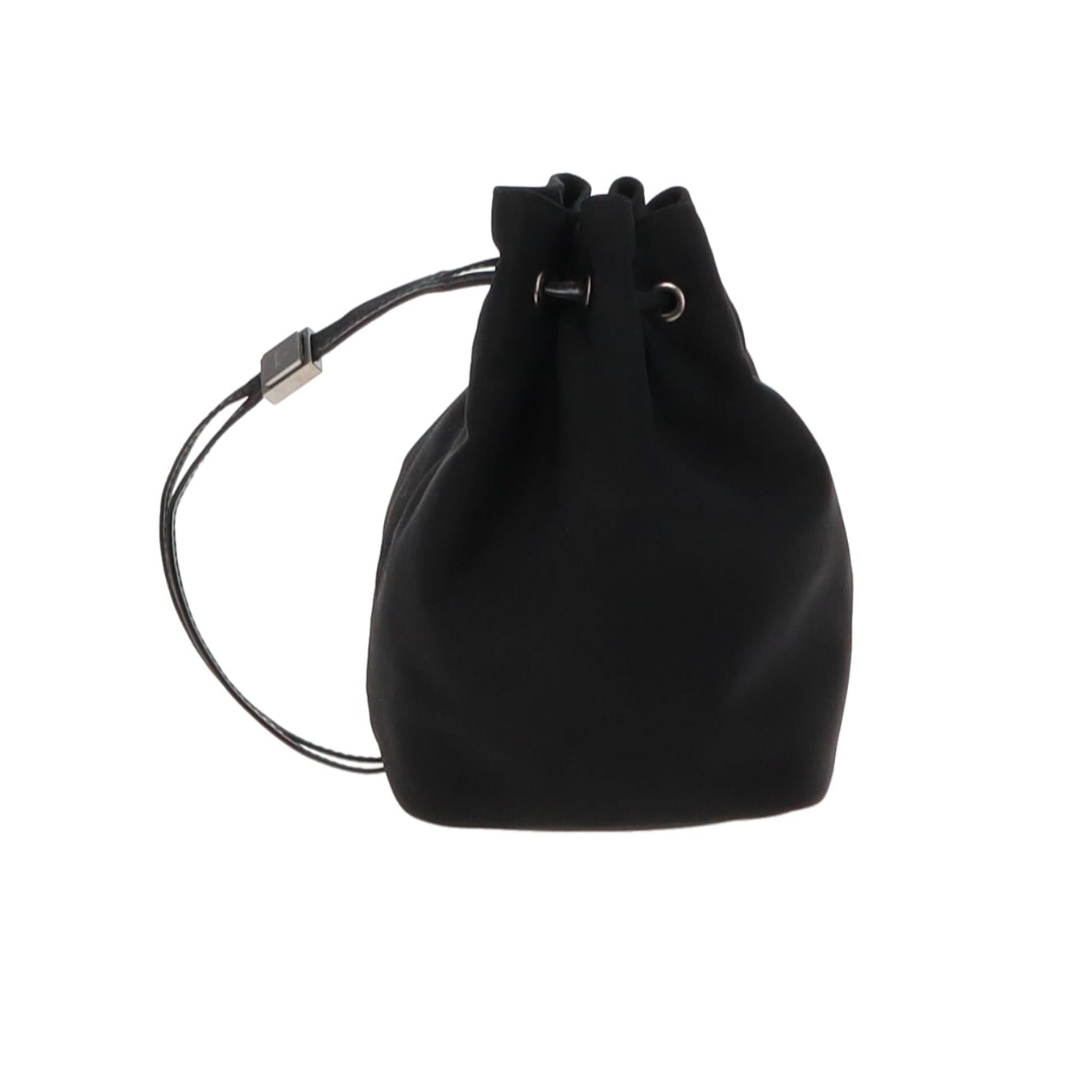 Gucci Black Vintage Canvas Drawstring Pouch