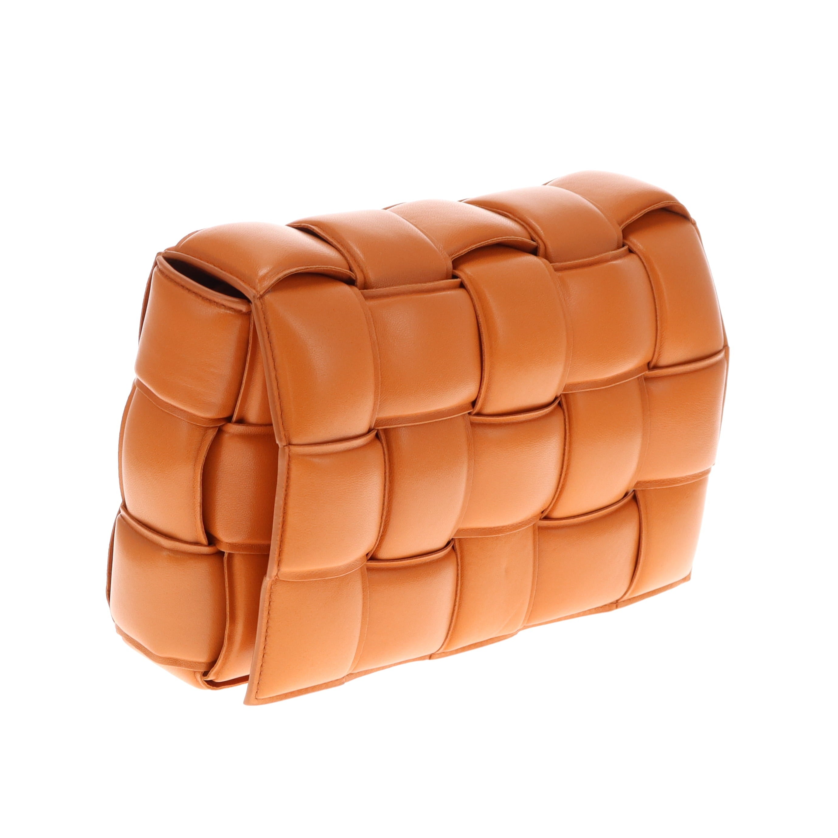 Bottega Veneta Clay Nappa Leather Maxi Weave Padded Cassette