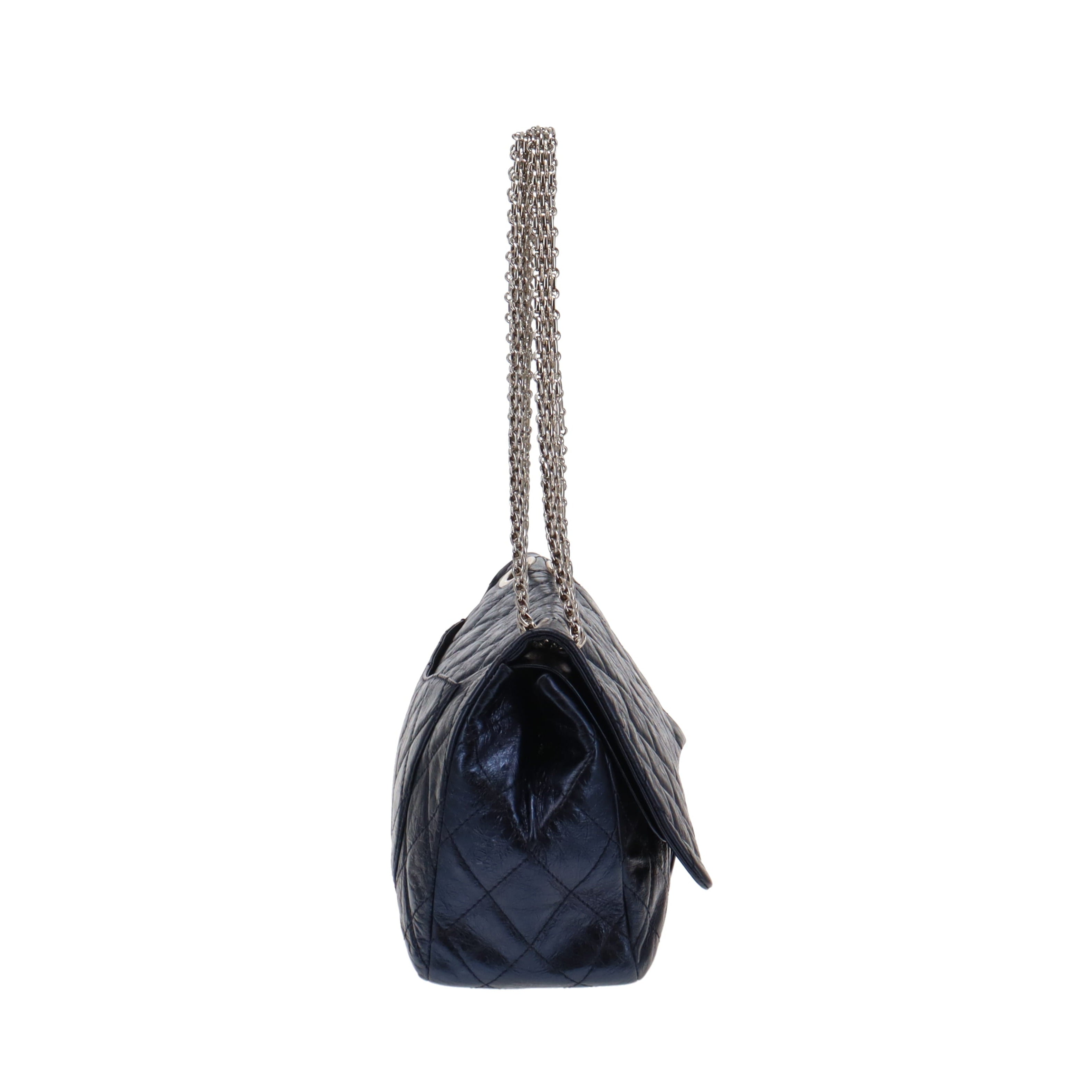 Chanel Metallic Blue Metallic Aged Calfskin 2.55 Reissue 228 Maxi Double Flap Bag 2008/09