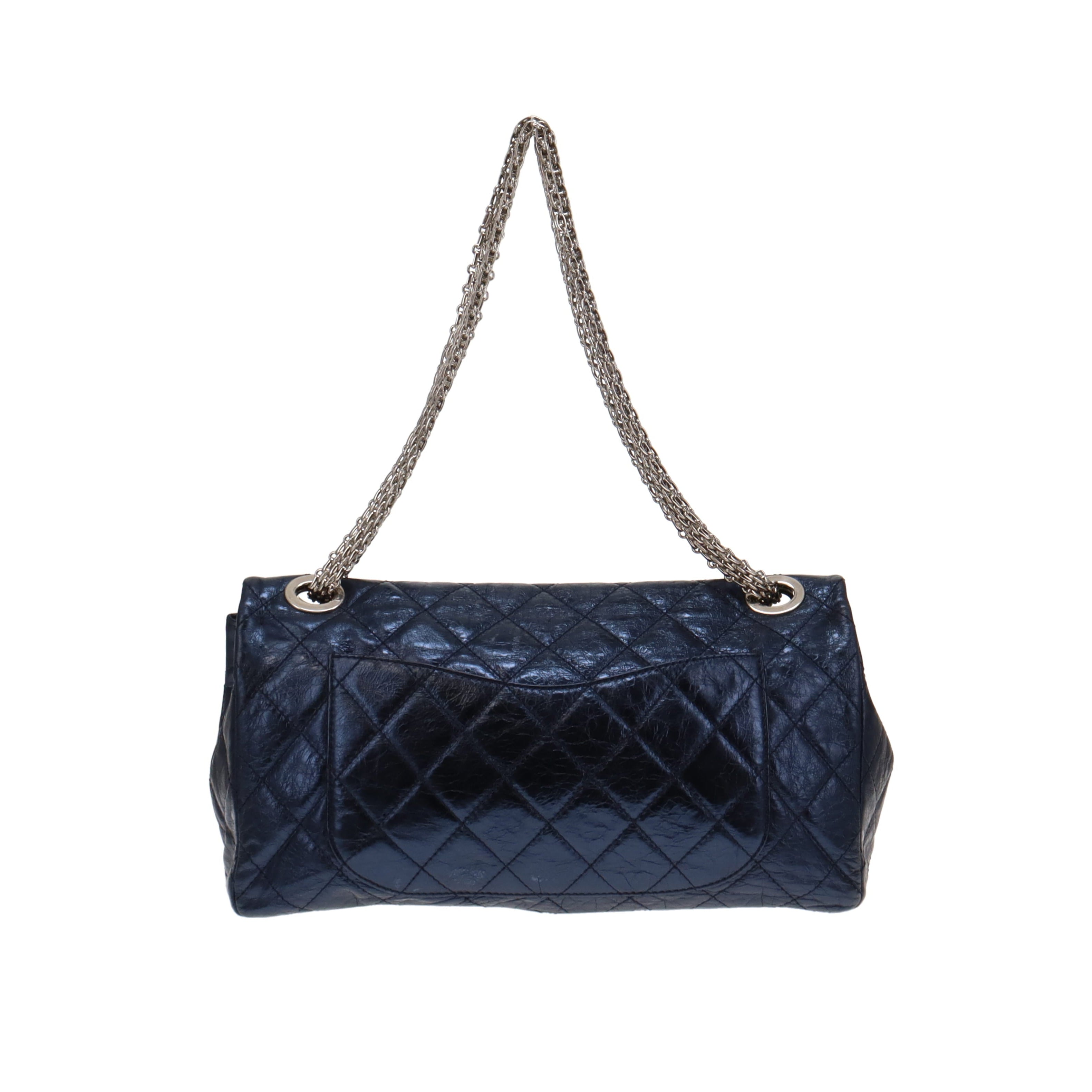 Chanel Metallic Blue Metallic Aged Calfskin 2.55 Reissue 228 Maxi Double Flap Bag 2008/09