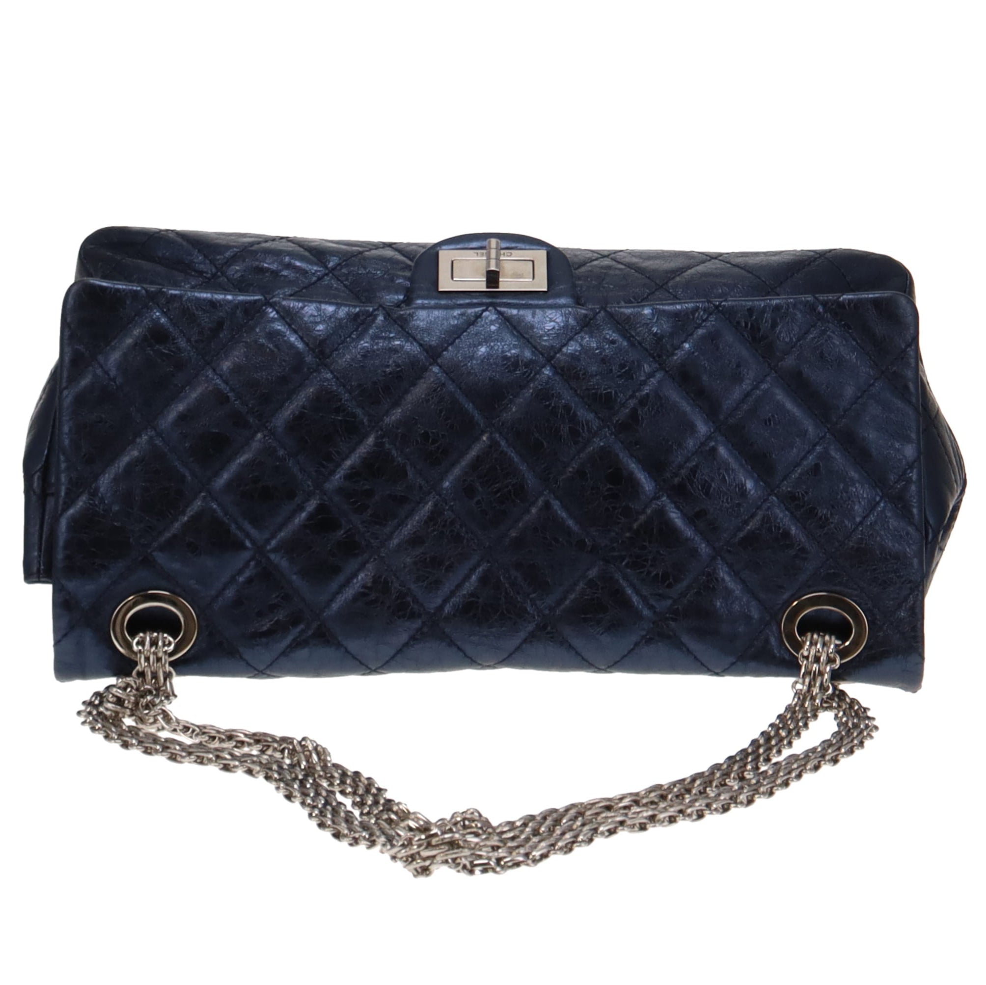 Chanel Metallic Blue Metallic Aged Calfskin 2.55 Reissue 228 Maxi Double Flap Bag 2008/09