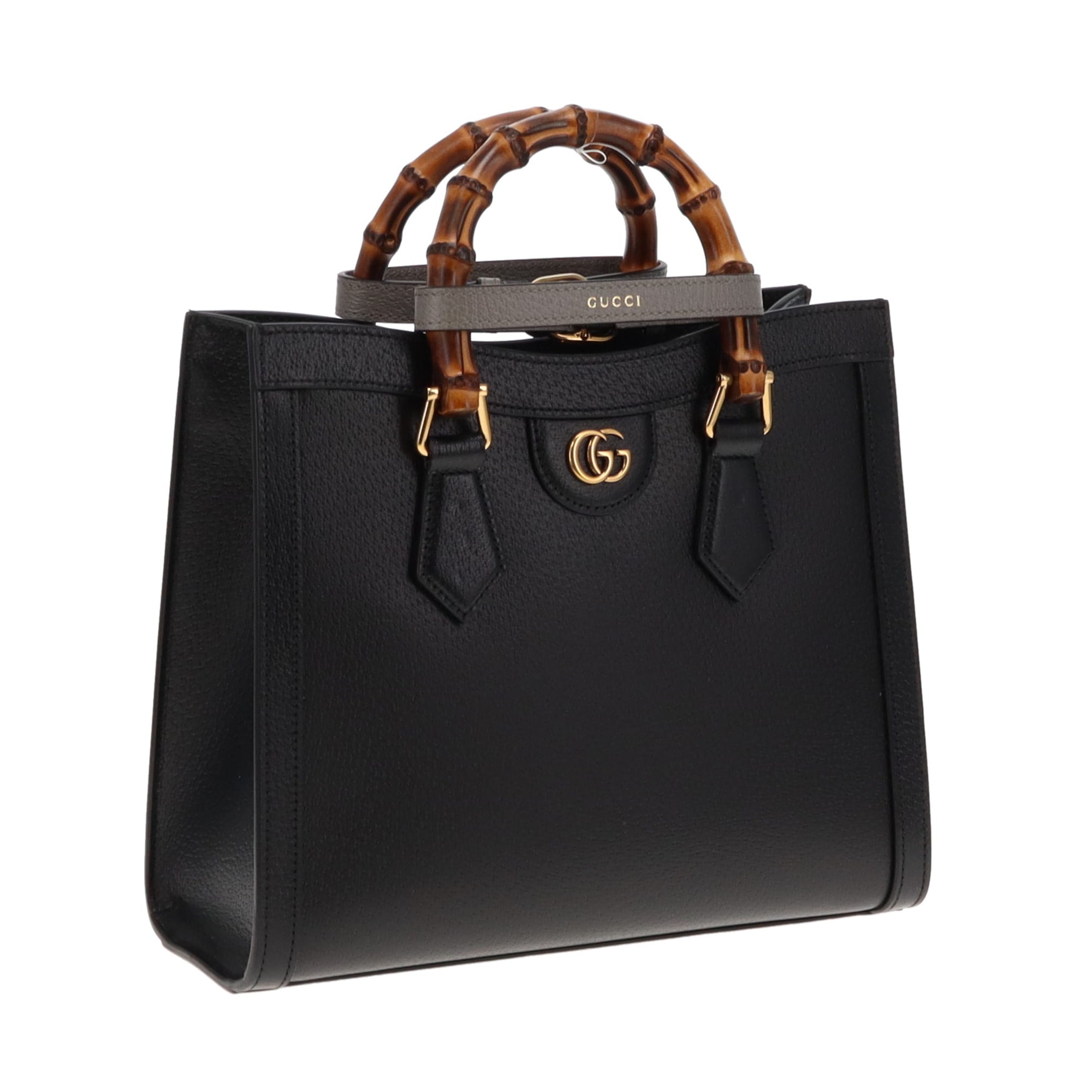 Gucci Black Leather Small Diana Tote Bag