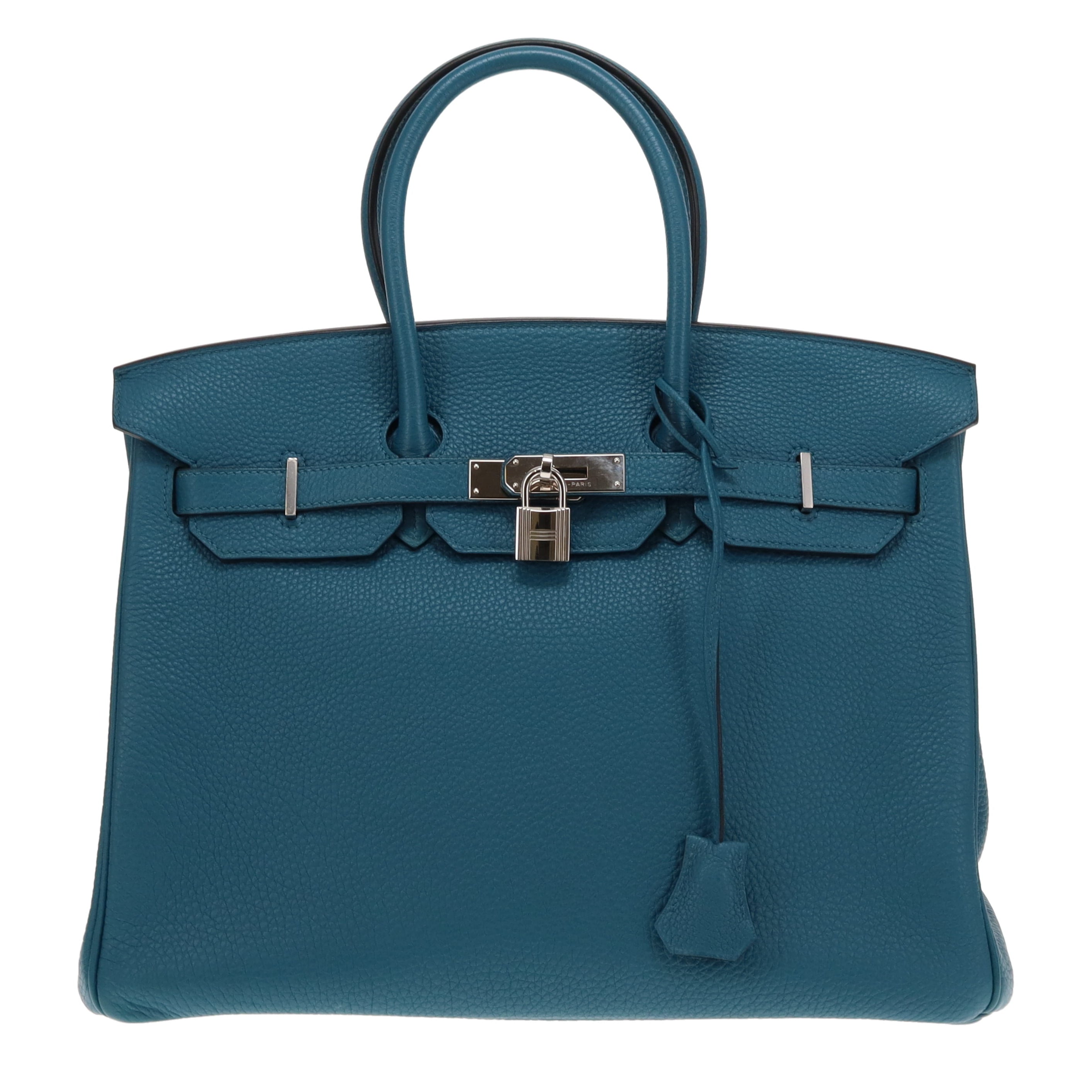 Hermes Blue Izmir Togo Birkin 35 2012 (P in a square)