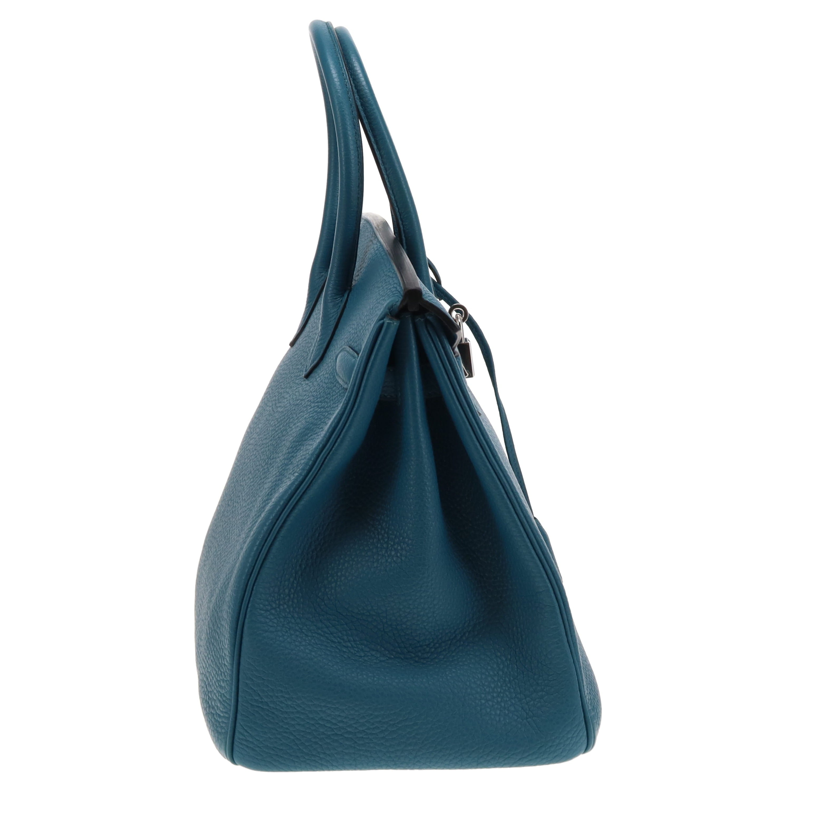 Hermes Blue Izmir Togo Birkin 35 2012 (P in a square)