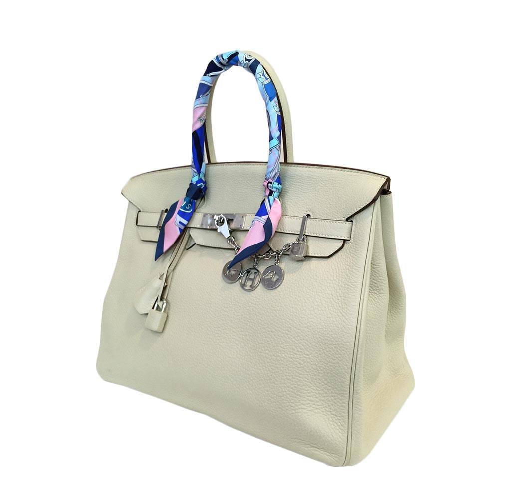 Hermès Birkin 35 Craie Bag PHW
