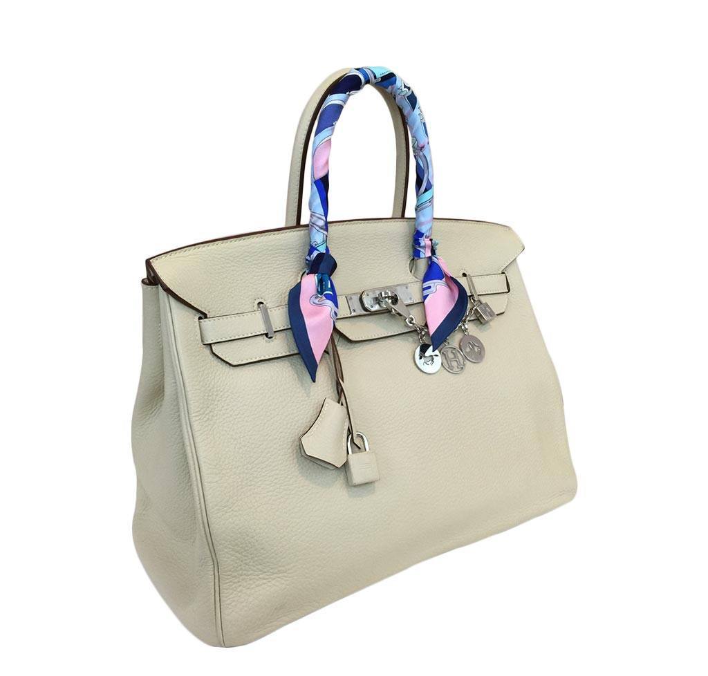 Hermès Birkin 35 Craie Bag PHW