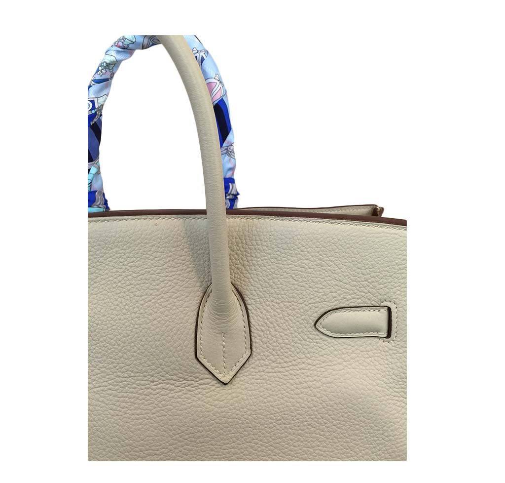 Hermès Birkin 35 Craie Bag PHW