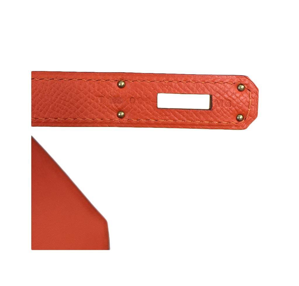 Hermès Kelly 35 Sellier Feu Bag GHW