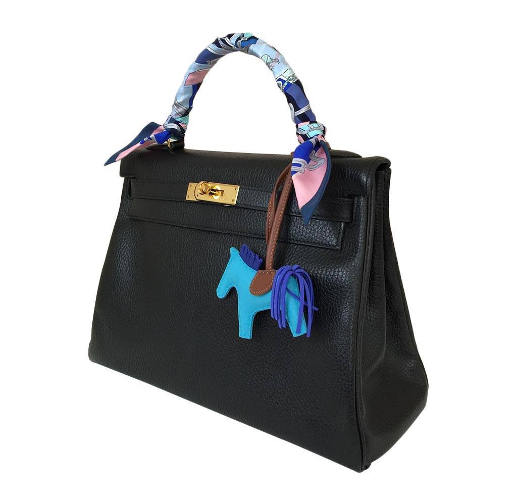 Hermès Kelly 32 Black Bag GHW