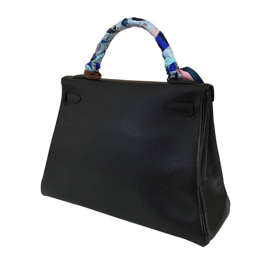 Hermès Kelly 32 Black Bag GHW