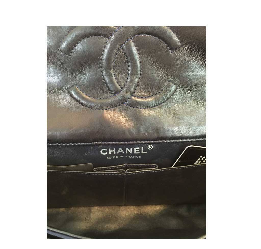 Chanel Medium Double Flap Bag Navy Blue - Limited Edition