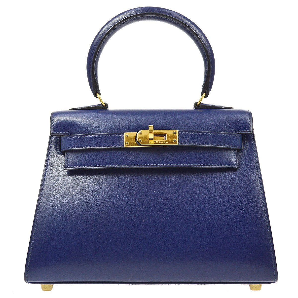 Hermes 1995 Blue Box Calf Mini Kelly 20
