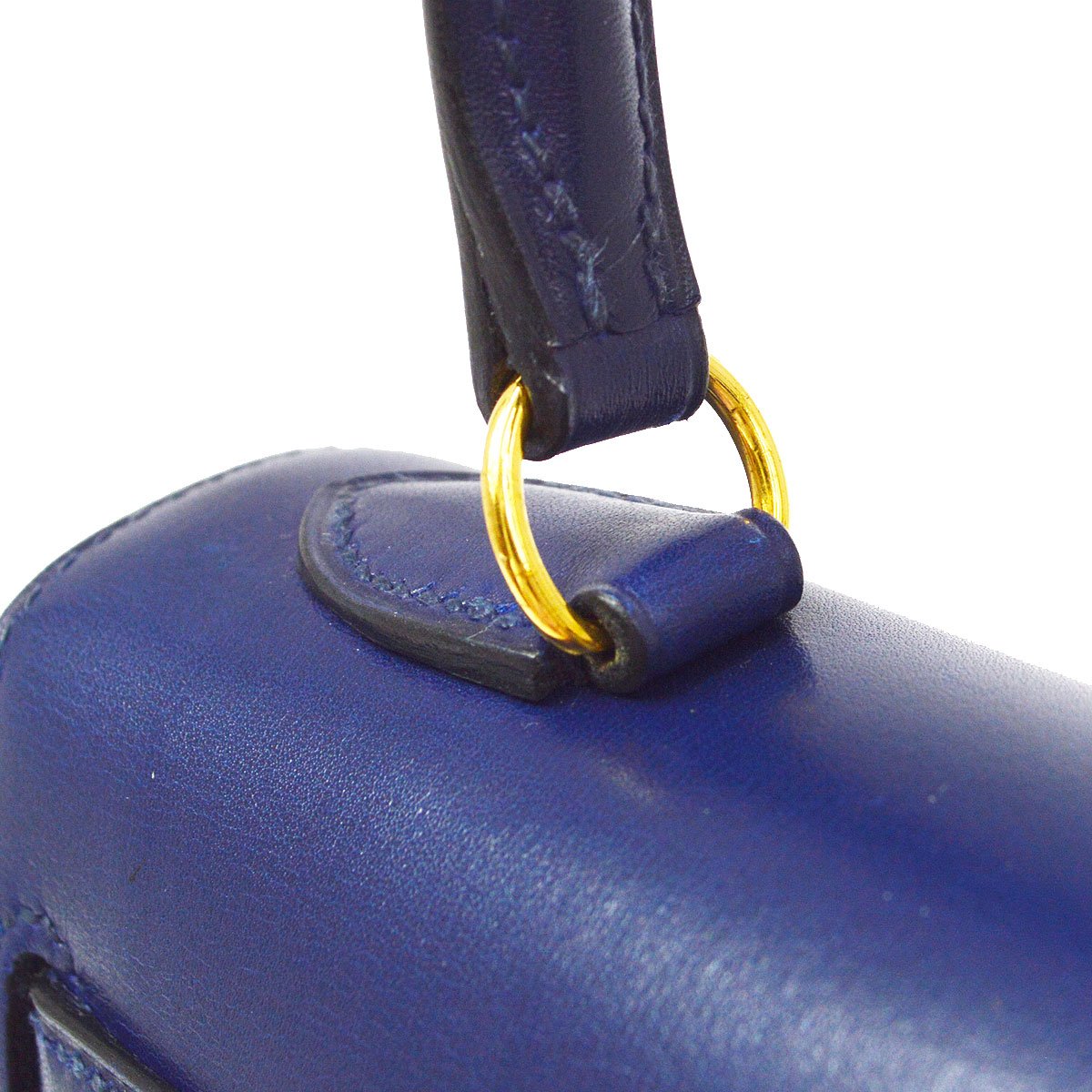 Hermes 1995 Blue Box Calf Mini Kelly 20