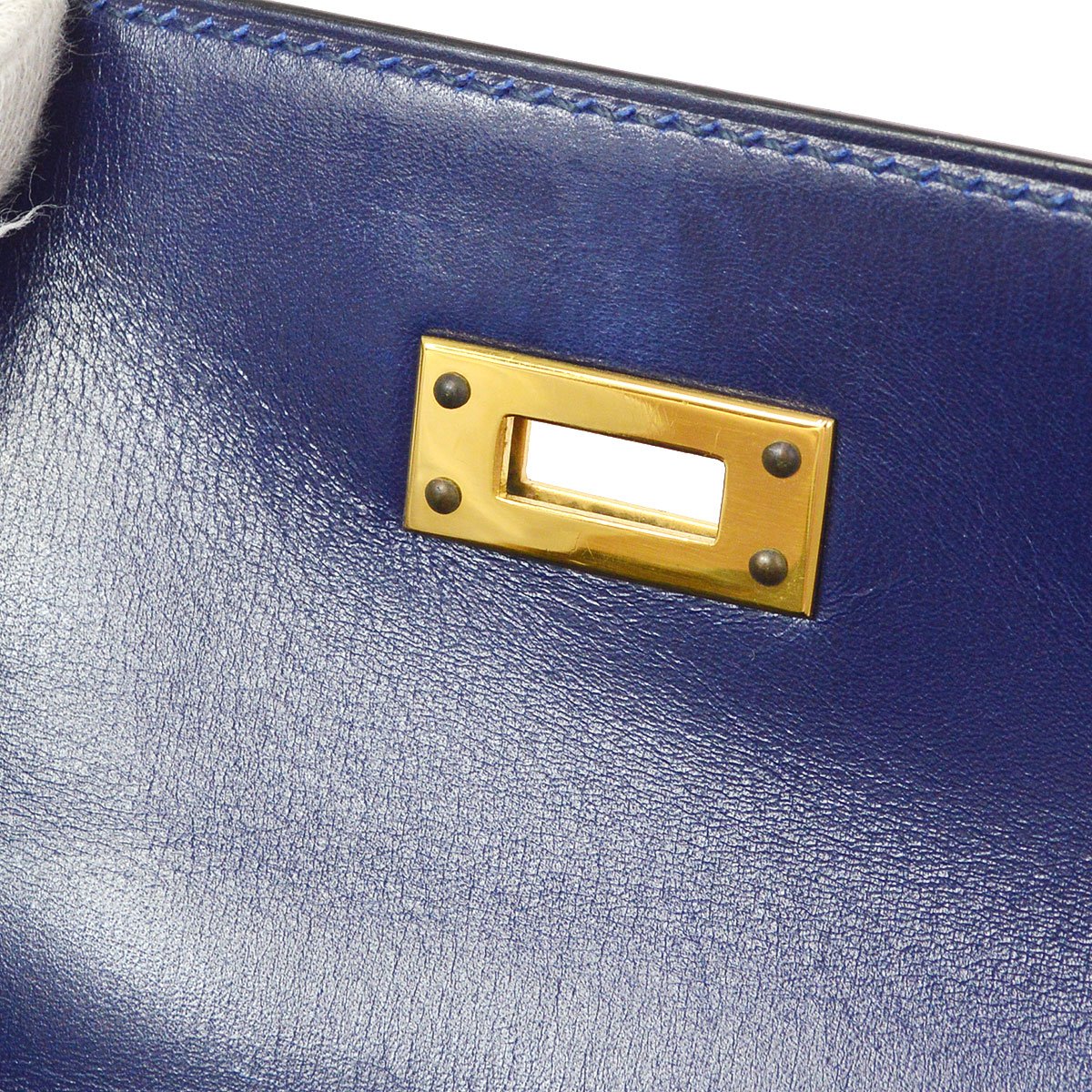 Hermes 1995 Blue Box Calf Mini Kelly 20