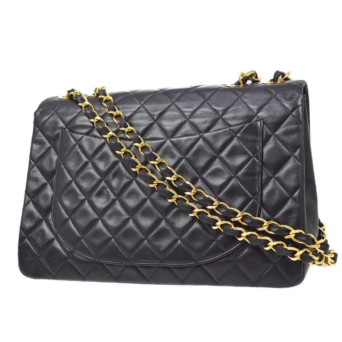CHANEL 1991-1994 Classic Flap Maxi Black Lambskin