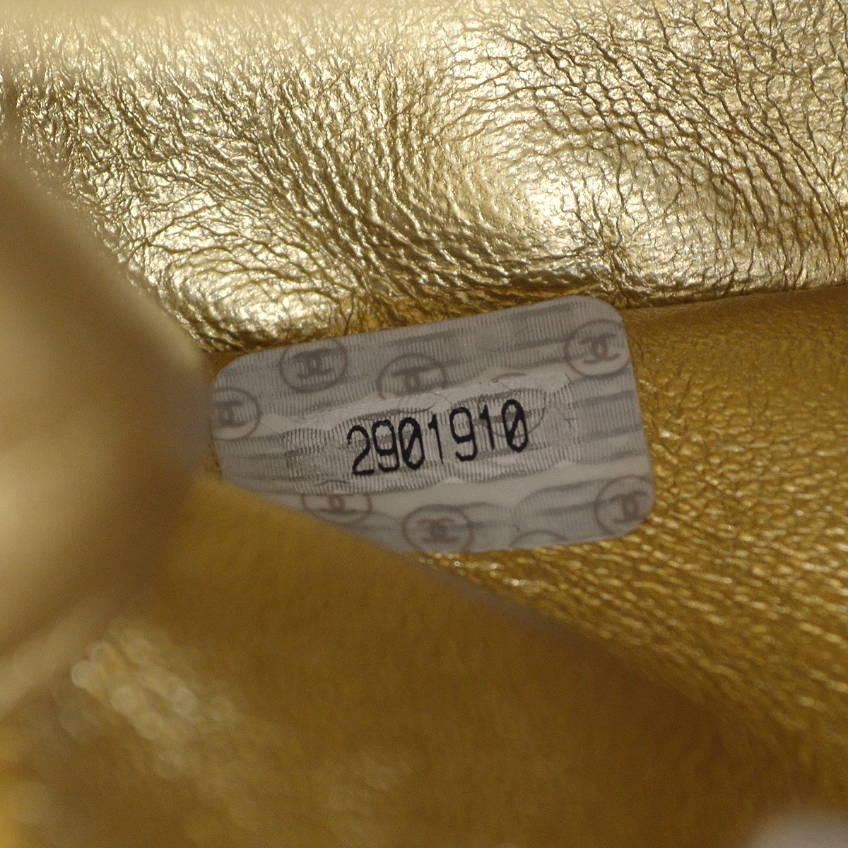 Chanel 1994 Gold Lambskin Micro Classic Flap Handbag