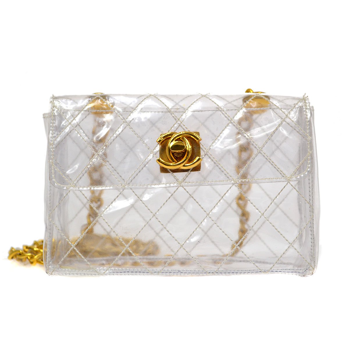 CHANEL * 1986-1988 vinyl Straight Flap Micro