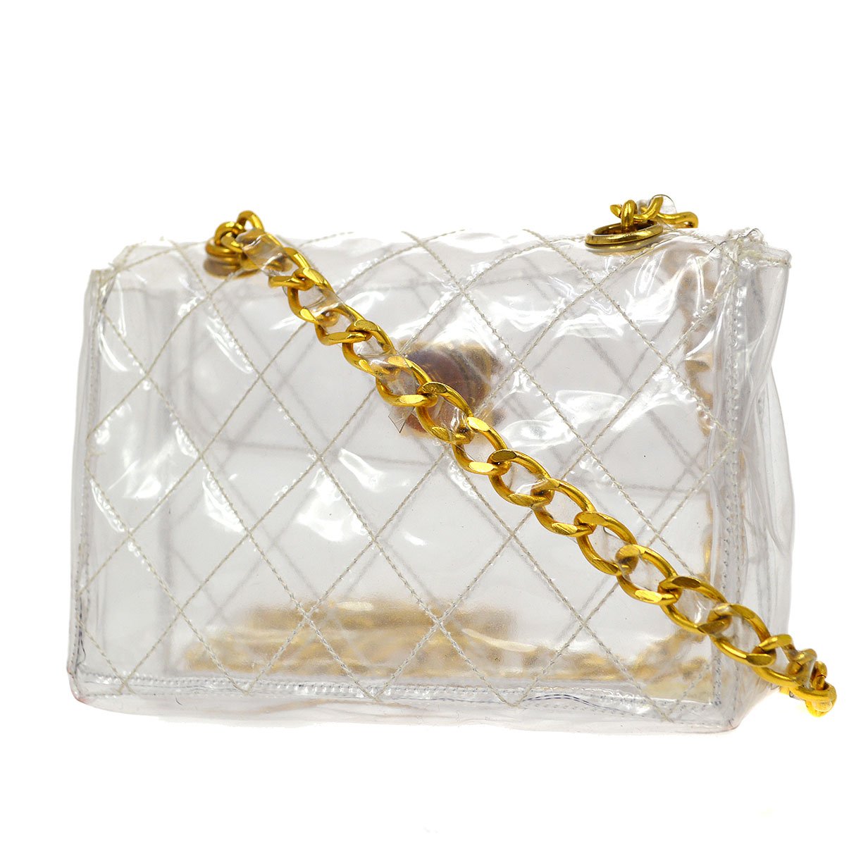 CHANEL * 1986-1988 vinyl Straight Flap Micro