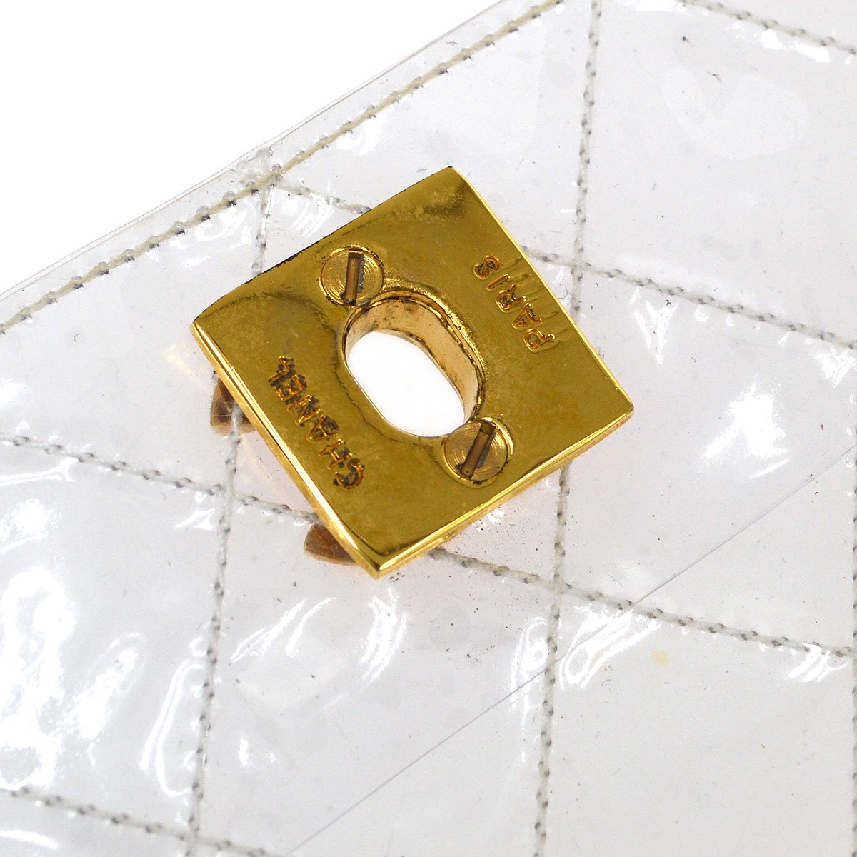 CHANEL * 1986-1988 vinyl Straight Flap Micro