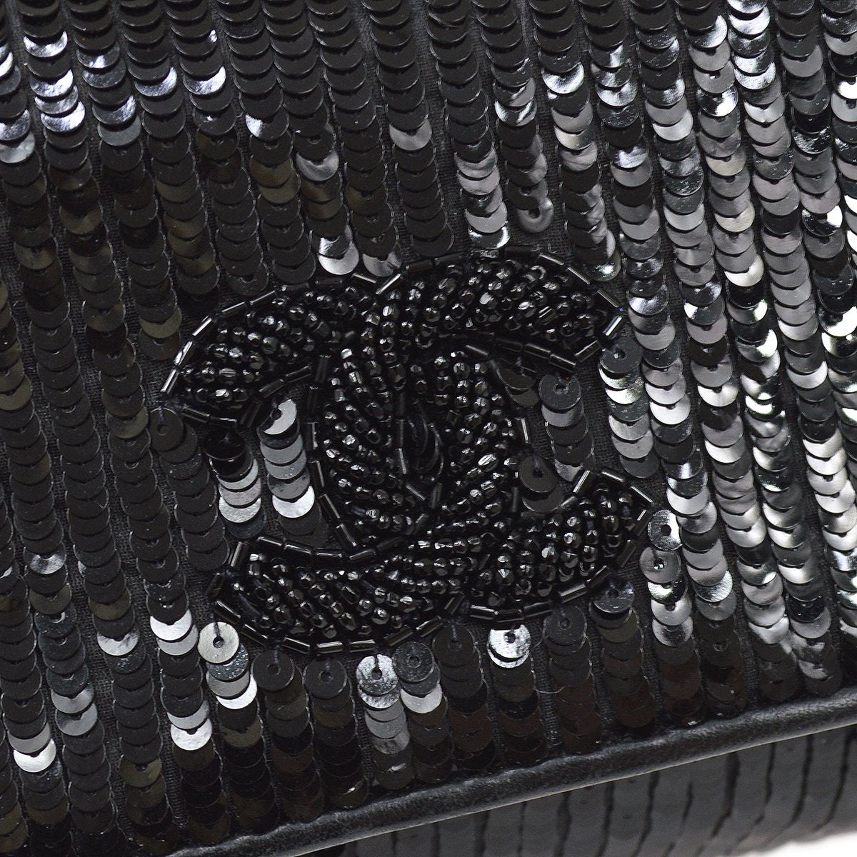 Chanel 1986-1989 Black Sequins Pochette