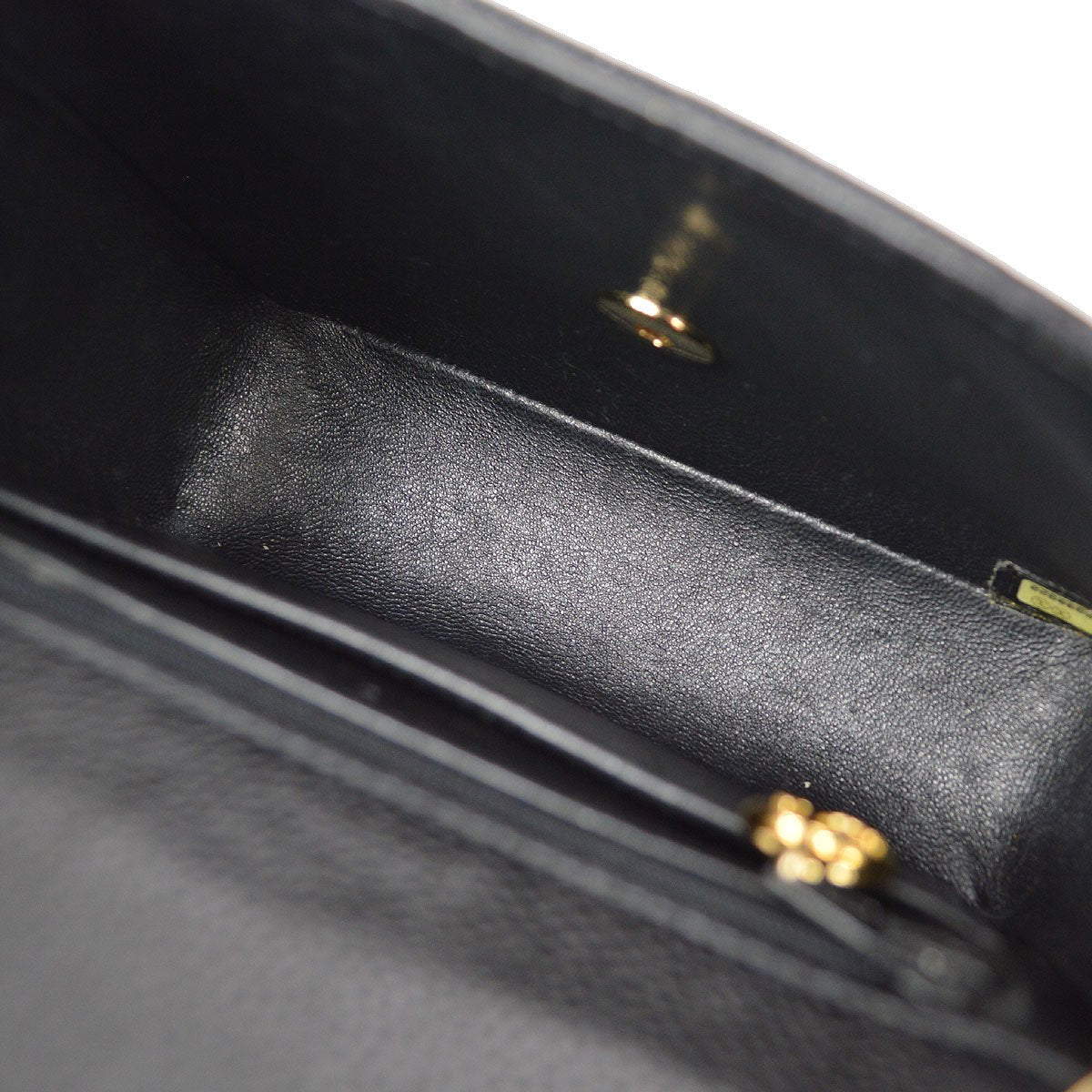 CHANEL 2003-2004 Classic Square Flap 17 Black Caviar