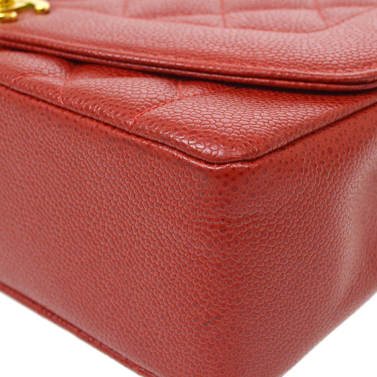 Chanel 1994-1996 Red Caviar Medium Diana Flap Bag