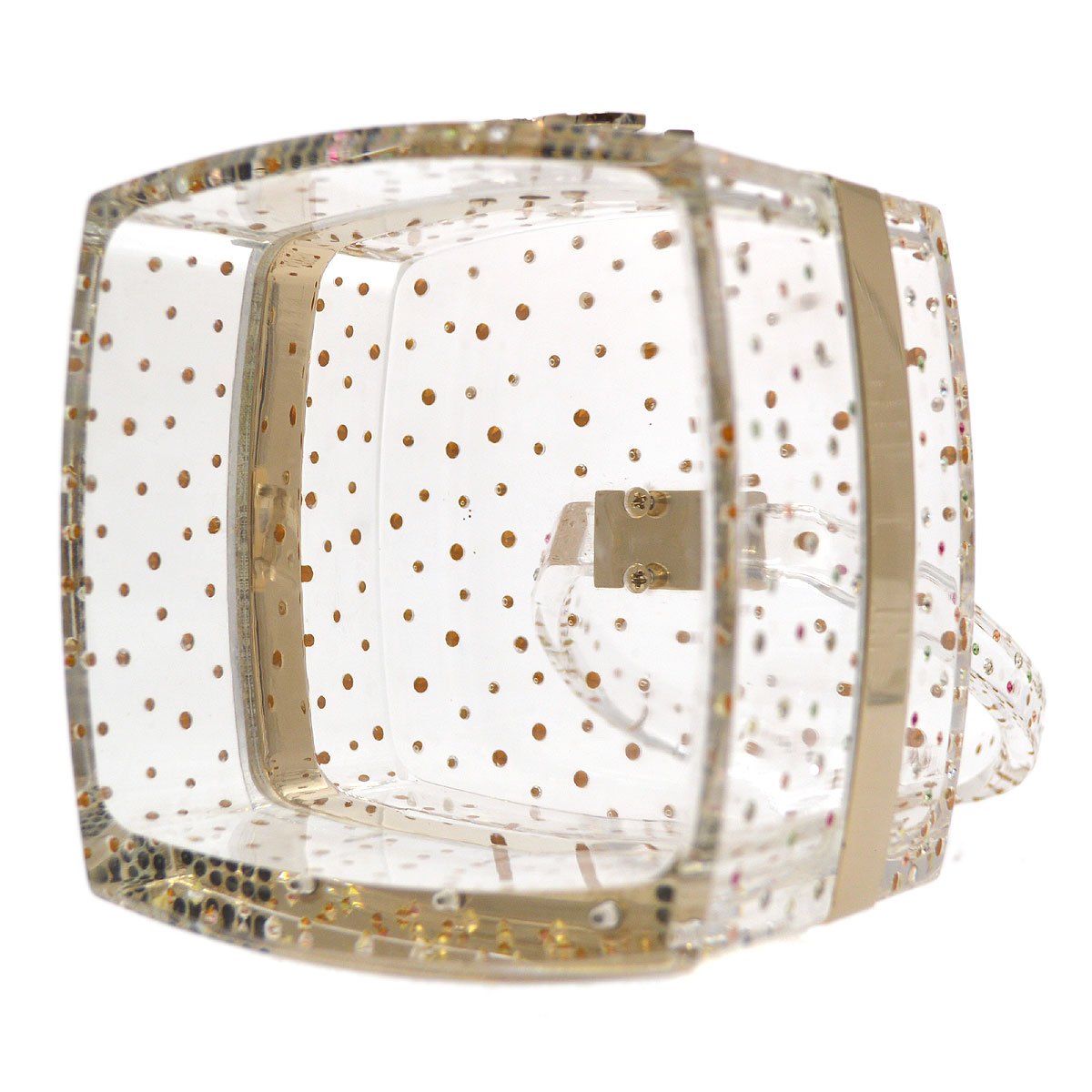 CHANEL 2004 Fall CC rhinestone-embellished vanity mini bag