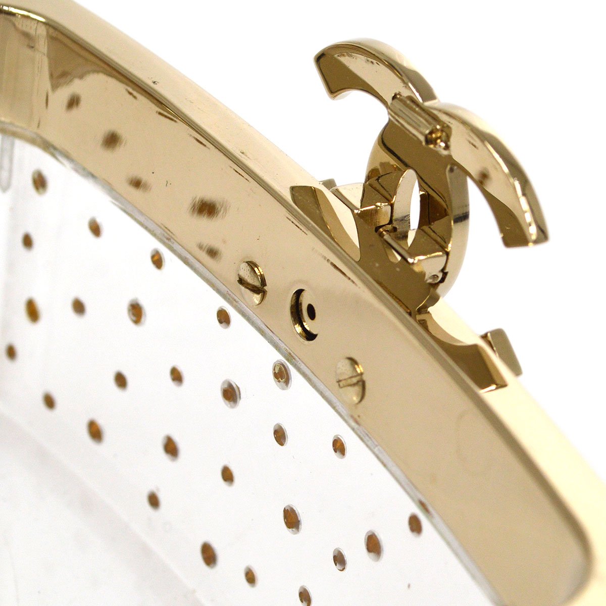 CHANEL 2004 Fall CC rhinestone-embellished vanity mini bag