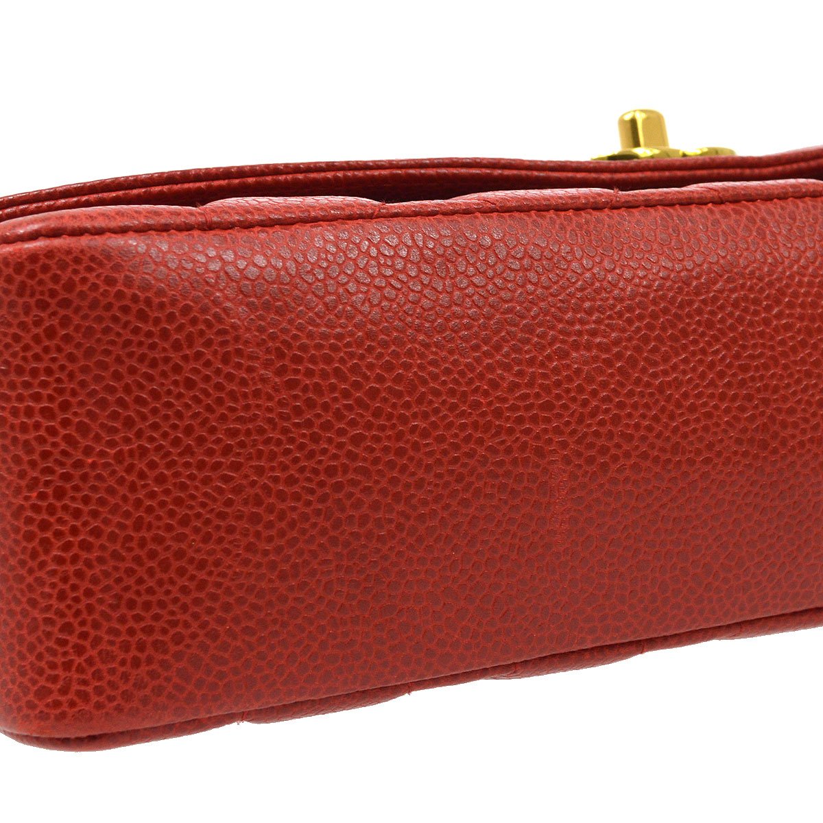 Chanel 1991-1994 Red Caviar Medium Diana Flap Bag