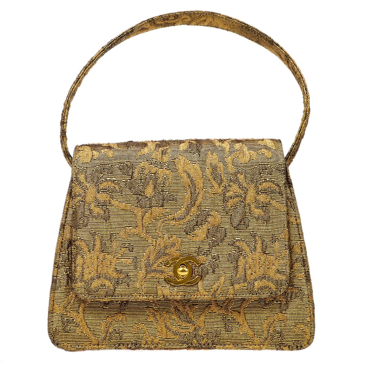 CHANEL * 1997-1999 Floral-Jacquard Handbag