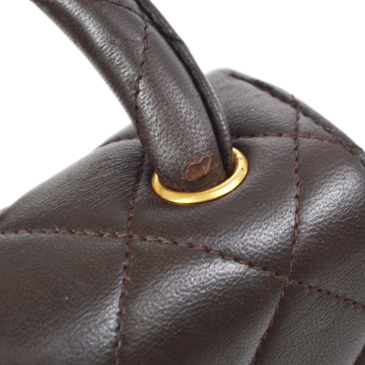 Chanel 1994 Classic Flap Handbag Set Brown Lambskin