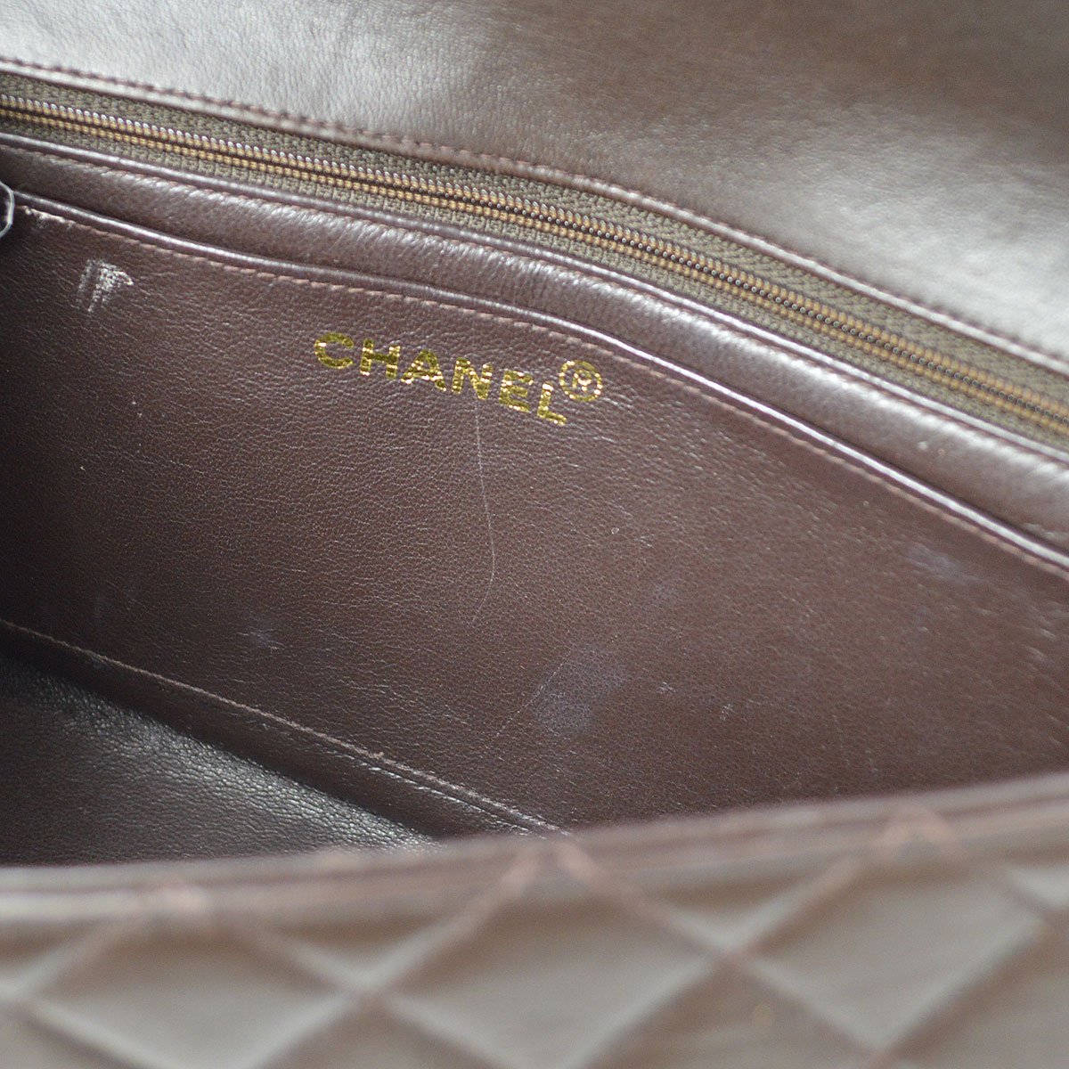 Chanel 1994 Classic Flap Handbag Set Brown Lambskin