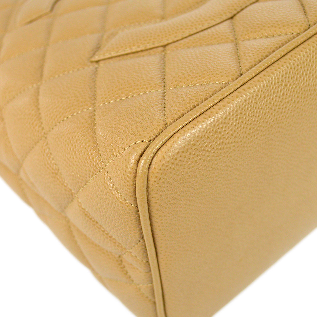 Chanel 2001-2003 Medallion Tote Beige Caviar