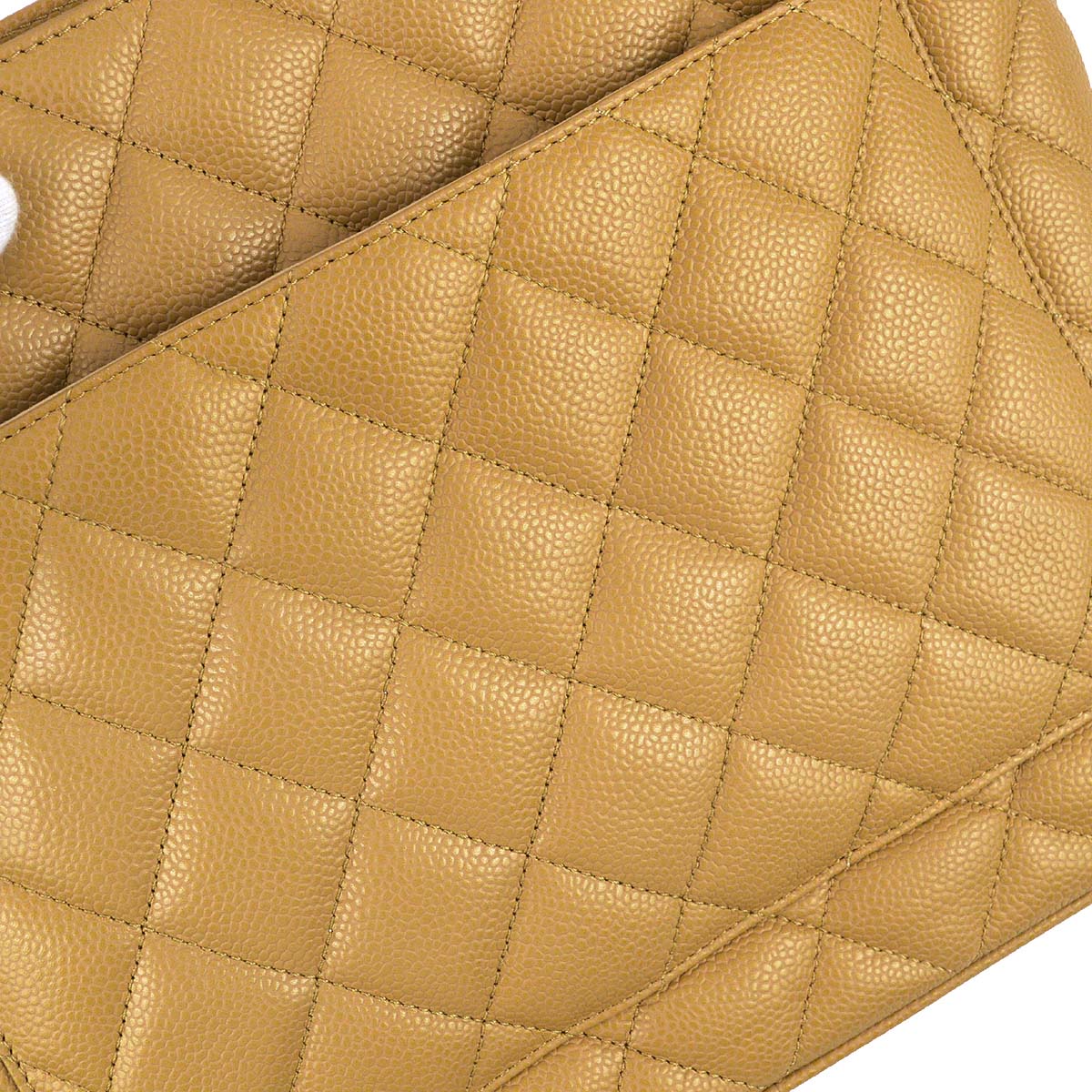 Chanel 2006-2008 Beige Caviar Medallion Tote