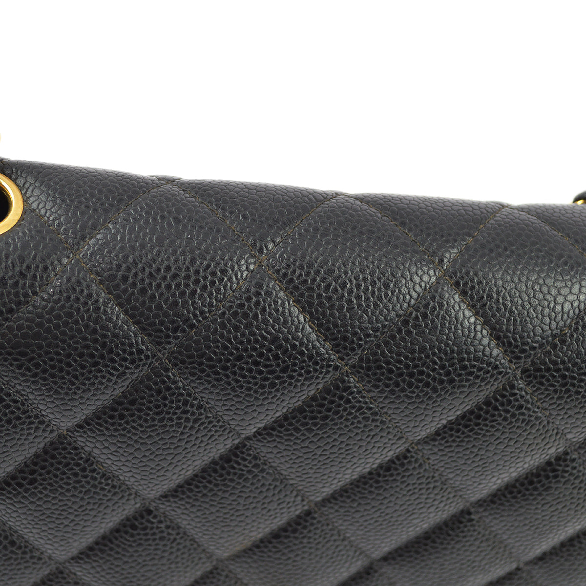 Chanel Black Caviar Medium Diana Shoulder Bag