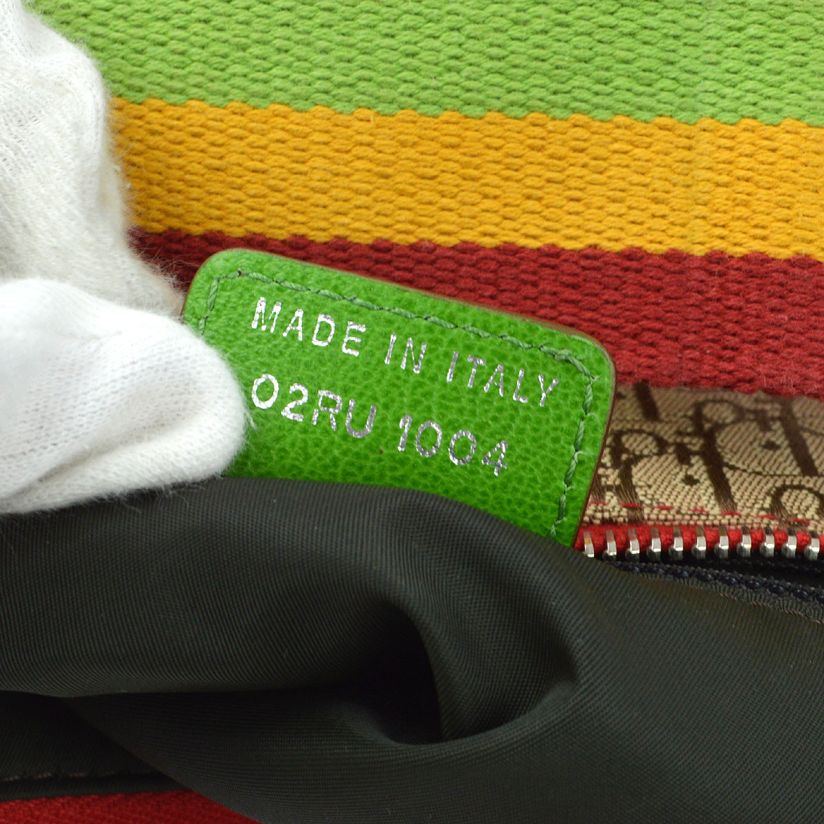Christian Dior 2004 Rasta-Color Trotter Saddle Shoulder Bag