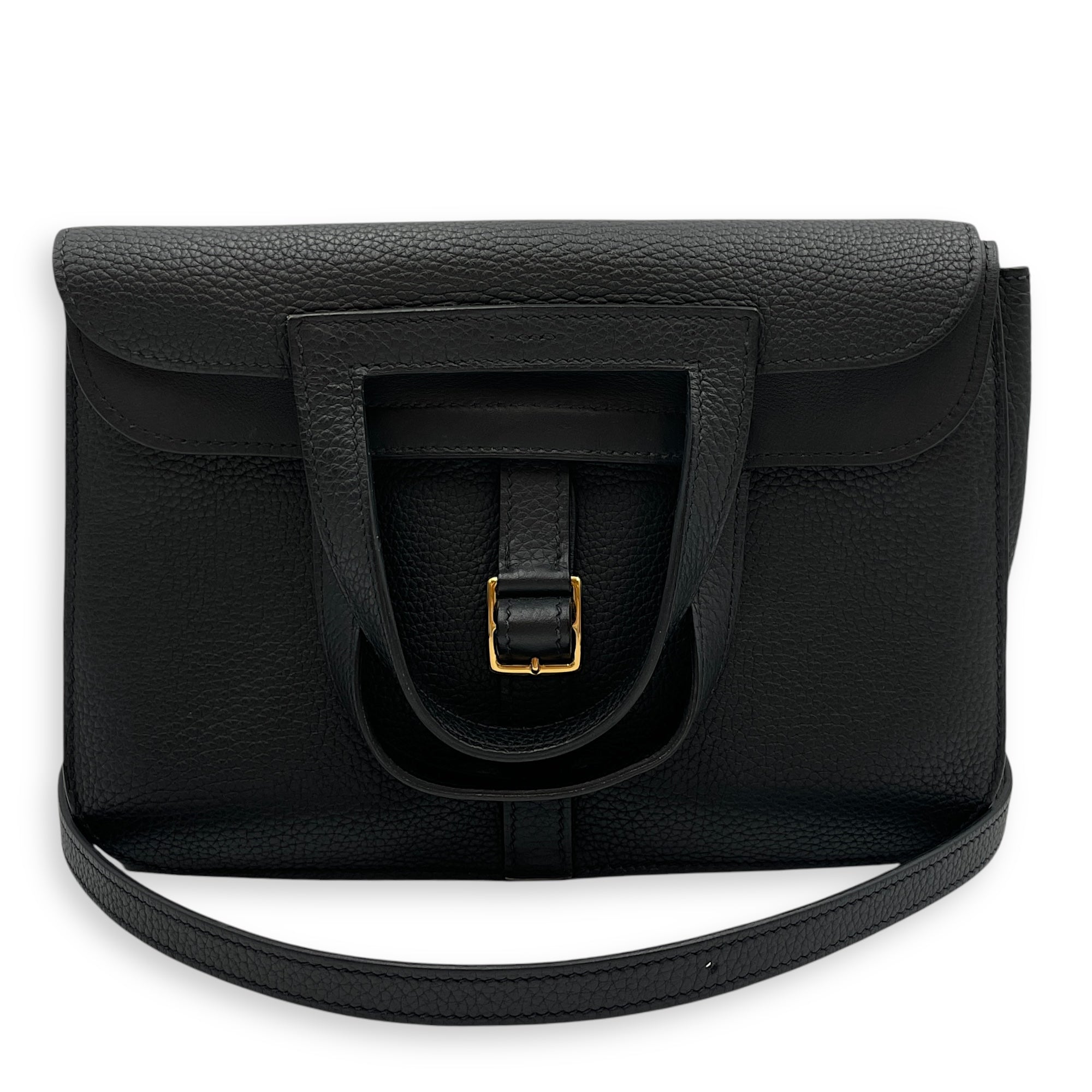 Halzan 25 Black in Clemence, Gold hardware