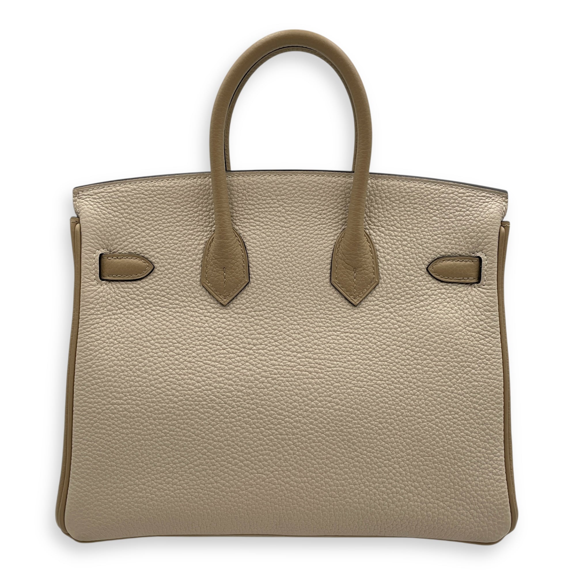 HSS Birkin 25 Craie/Trench in Togo, Permabrass hardware