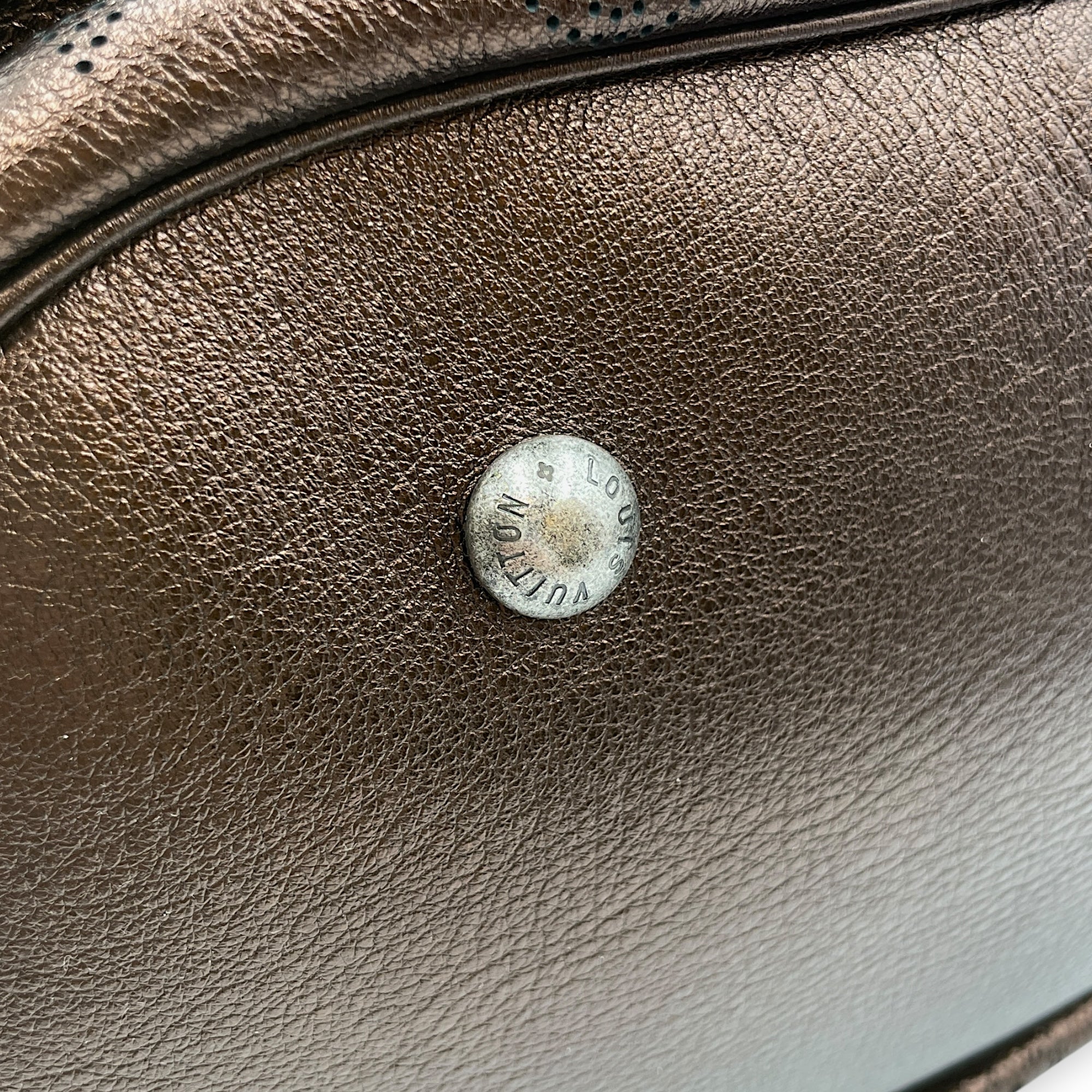 Mahina Brown Shoulder Bag in Calfskin, Silver hardware