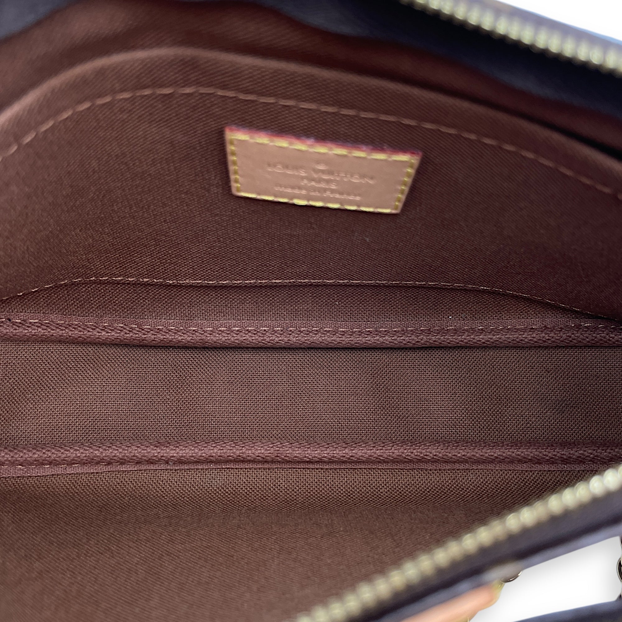 Multi Pochette Monogram Crossbody Bag in Coated Canvas, Gold hardware